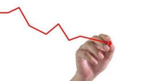 grafico negativo queda th 300x164 - Economia desacelera e fica estagnada no 3&ordm; trimestre